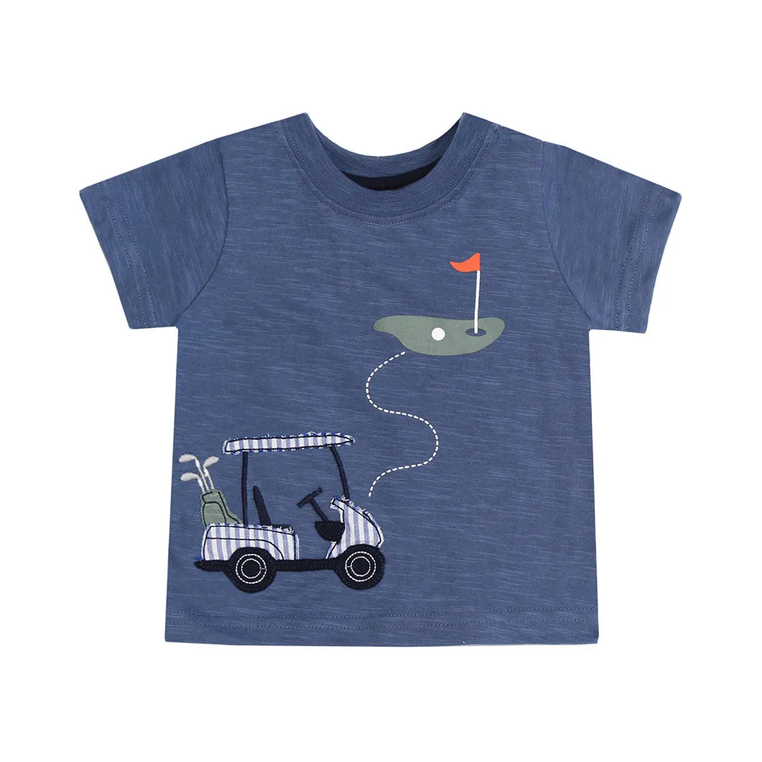 2 Piece Boys Golf Cart T-Shirt & Shorts