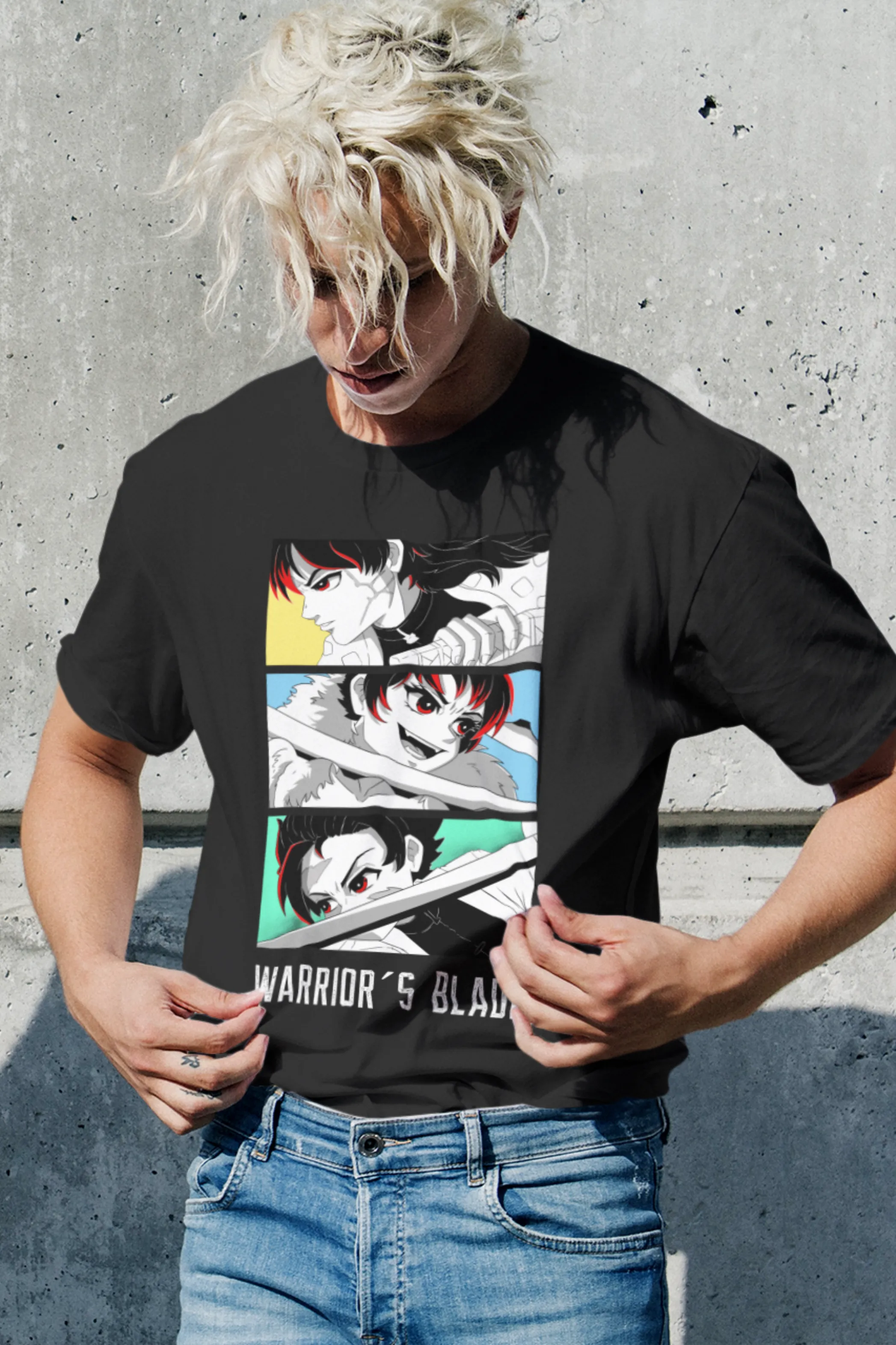 Anime Damon Slayor Printed Oversized T-shirt for Men