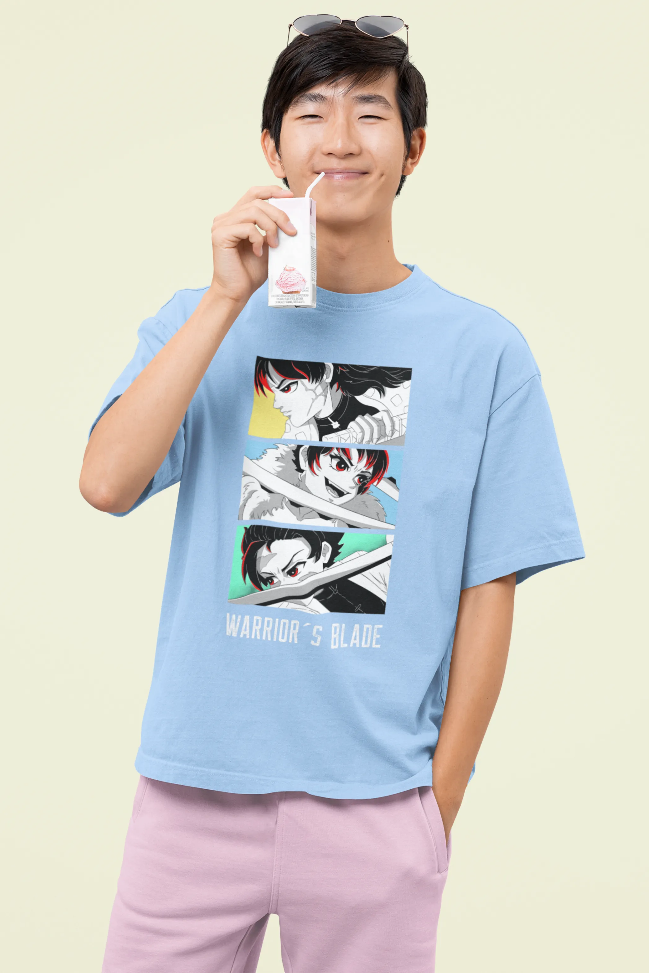 Anime Damon Slayor Printed Oversized T-shirt for Men