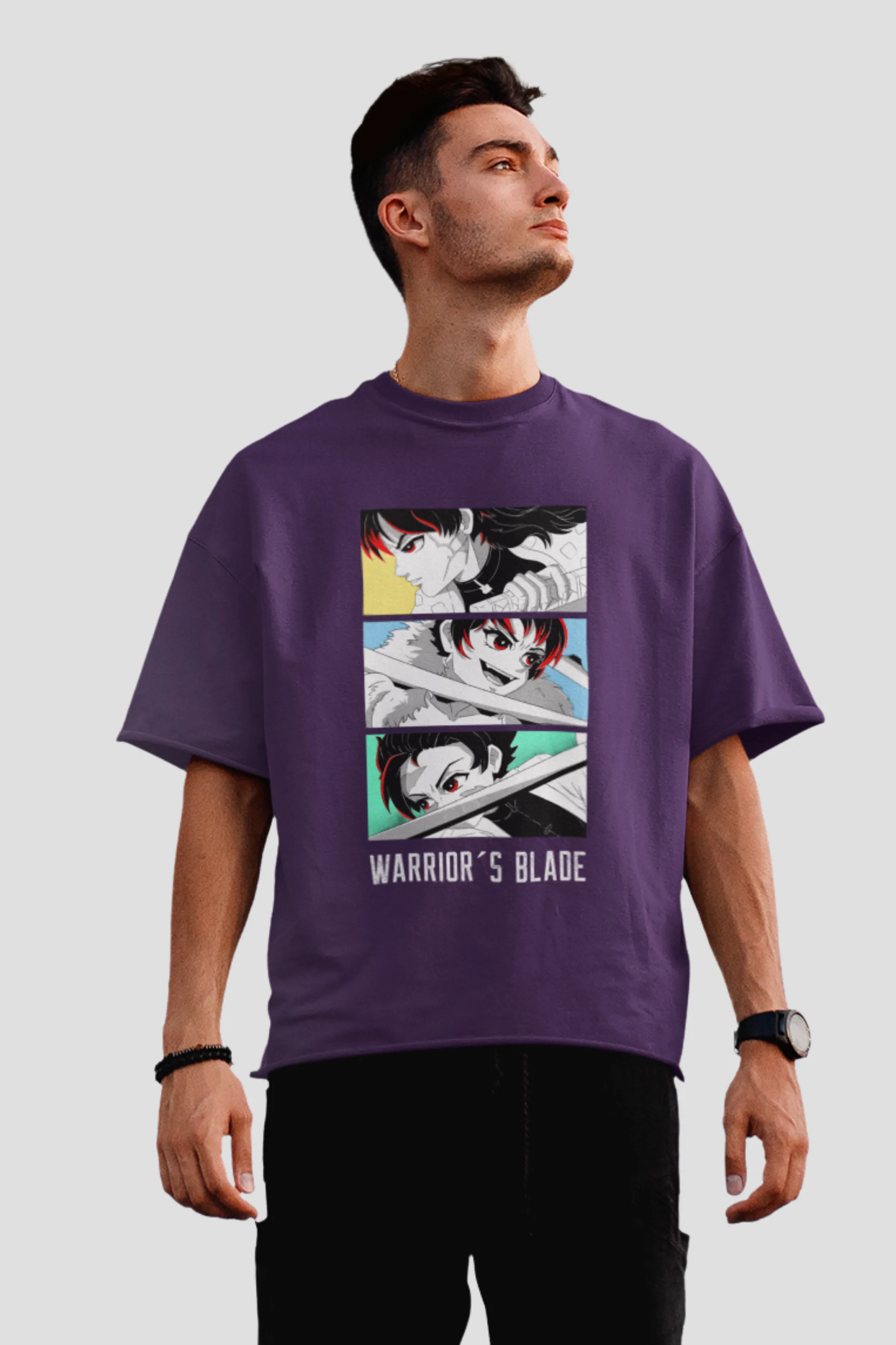 Anime Damon Slayor Printed Oversized T-shirt for Men