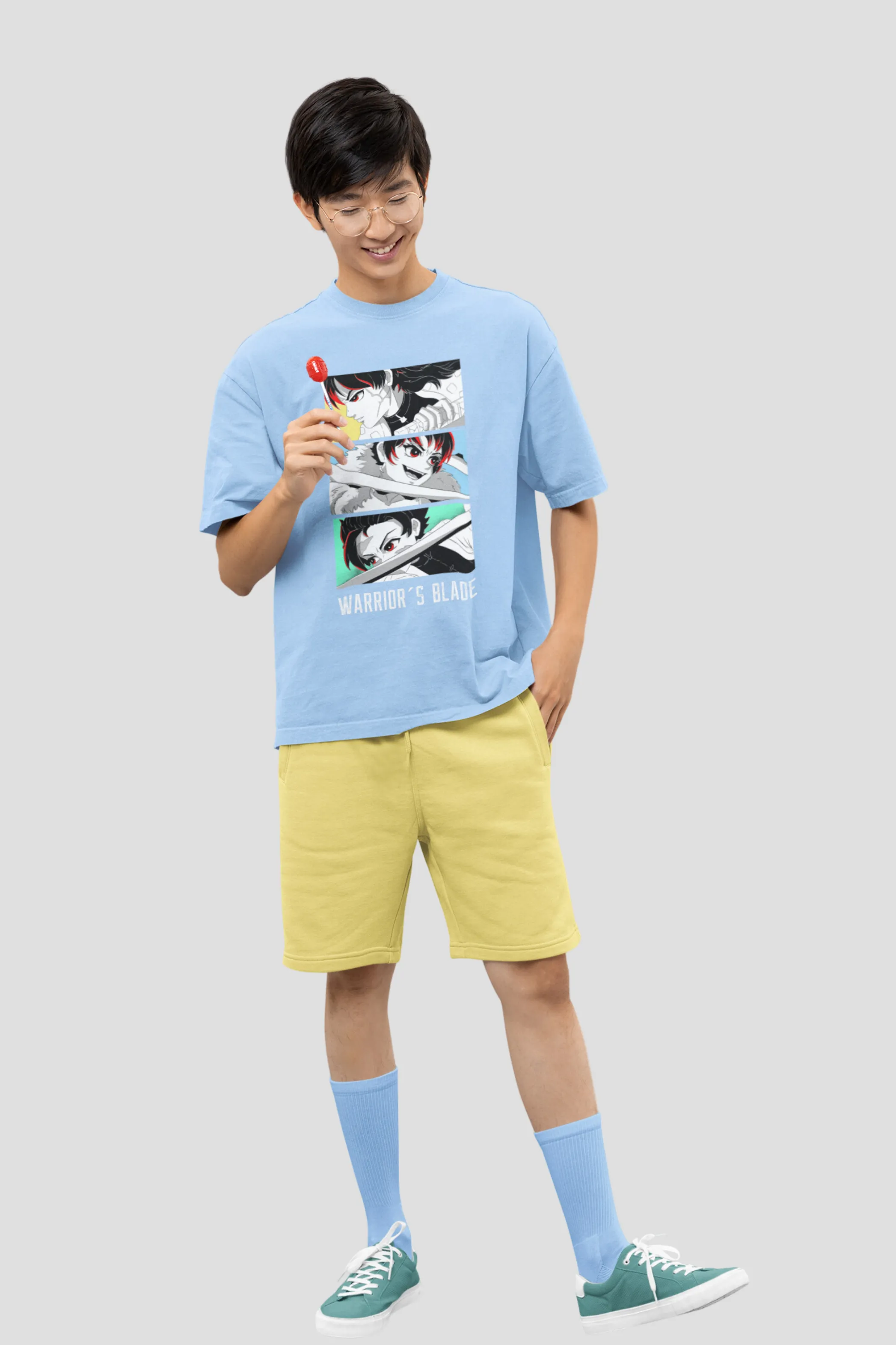 Anime Damon Slayor Printed Oversized T-shirt for Men