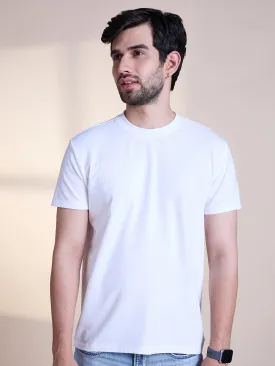 Anti Stain & Anti Odor Cotton Round Neck Tee - White