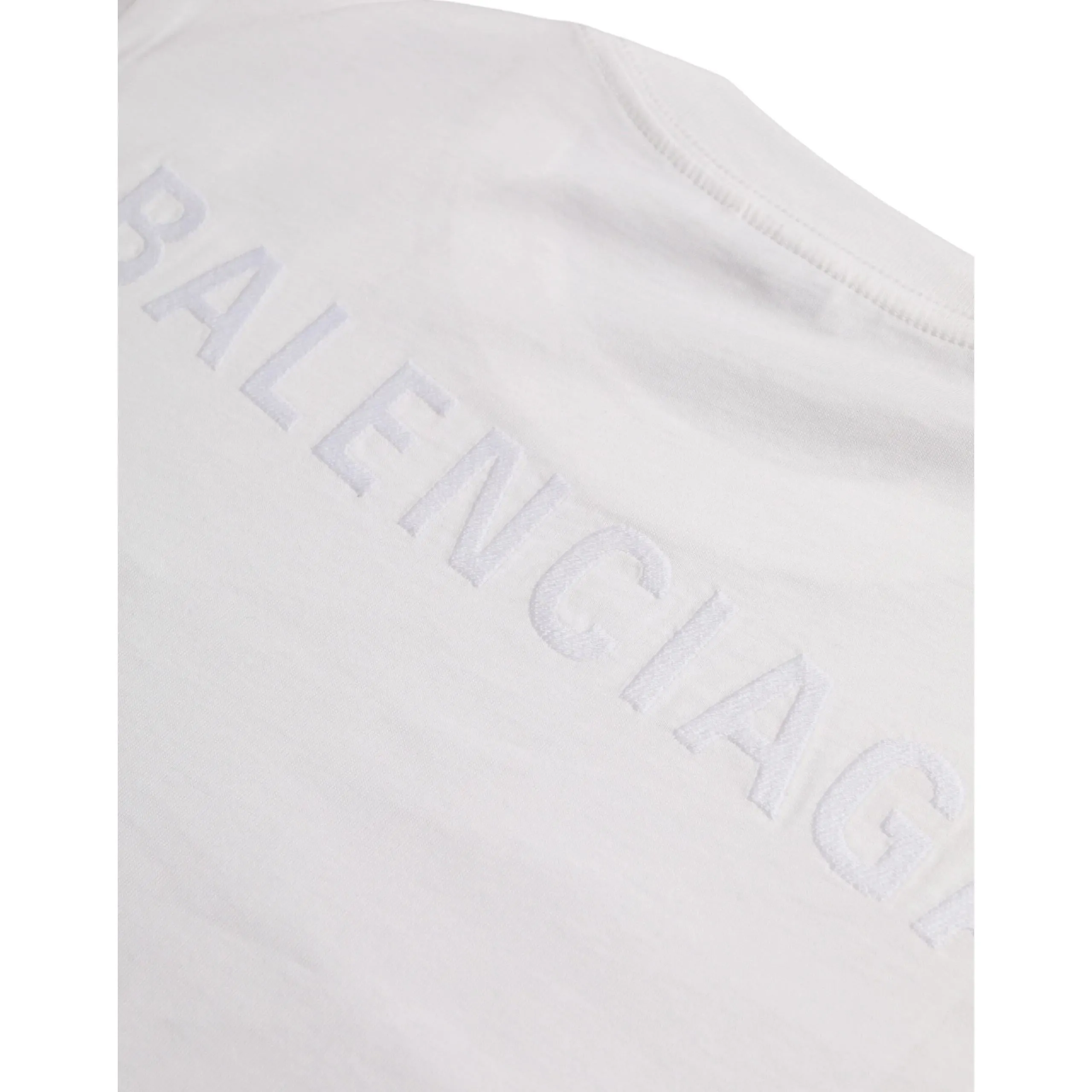 Balenciaga White Cotton Crew Neck Short Sleeves T-shirt