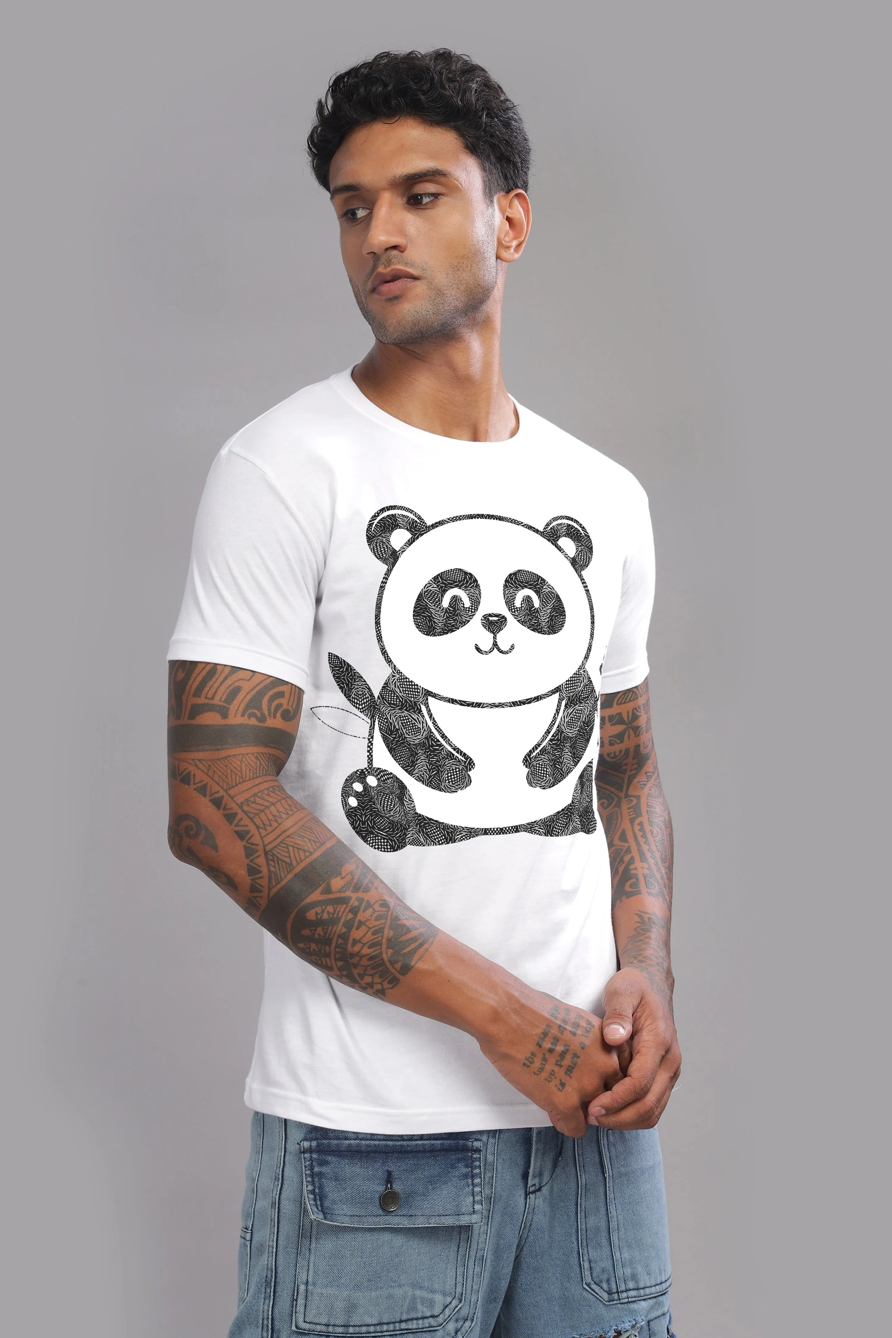 Bamboo Bum Unisex T-Shirt - 100% Cotton Crewneck Half Sleeve