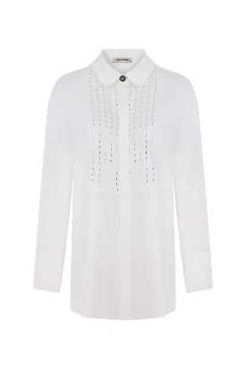 Beaded Oversized Shirt (Final Sale)