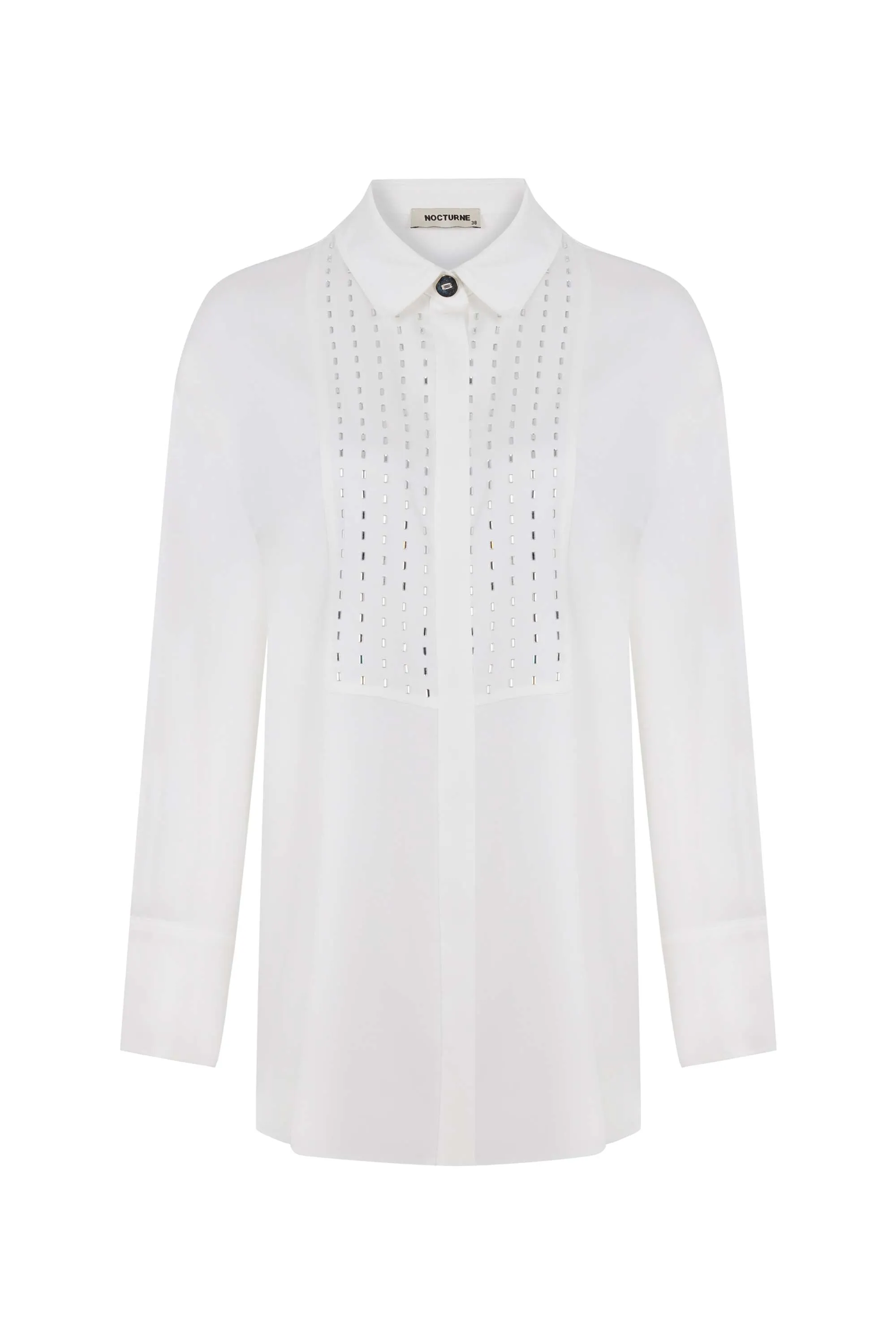 Beaded Oversized Shirt (Final Sale)