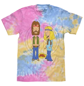 Beavis and Butthead Hippie Tie Dye T-Shirt - Sherbert Tie Dye