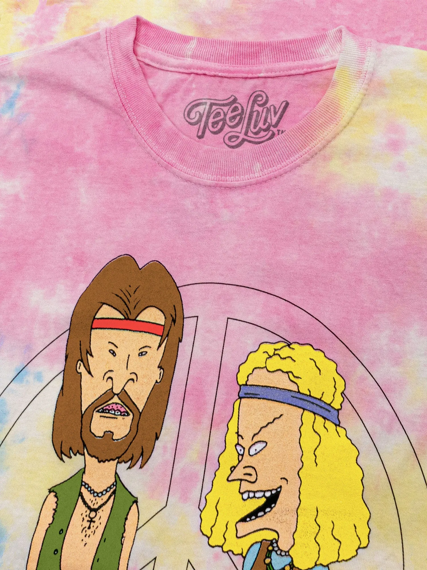 Beavis and Butthead Hippie Tie Dye T-Shirt - Sherbert Tie Dye