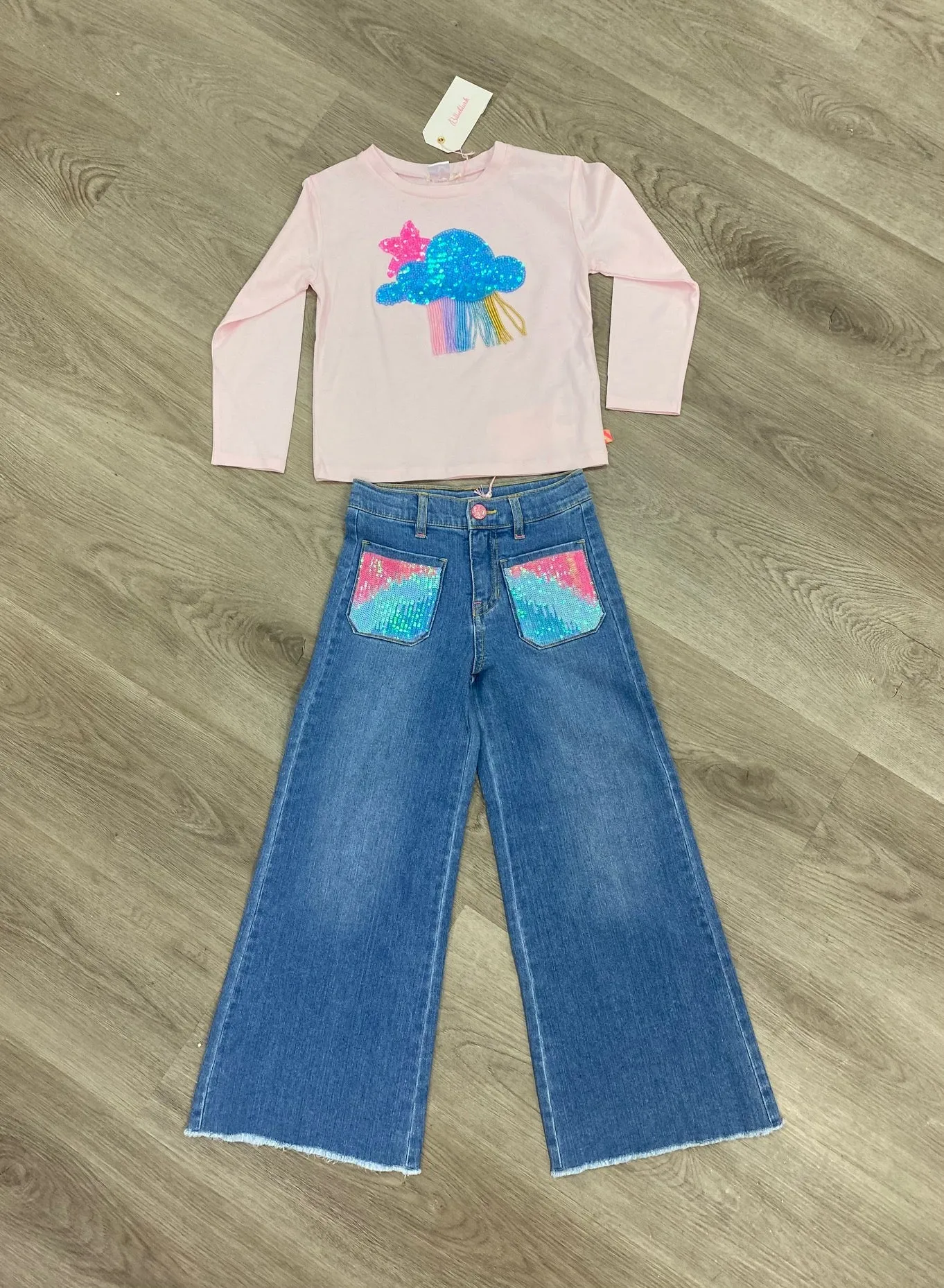 Billieblush Cloud Graphic Long Sleeve