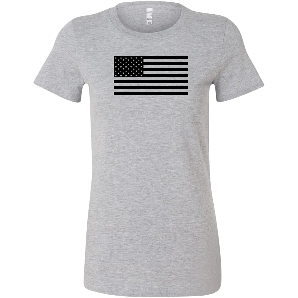 Black USA Flag Women's T-Shirt