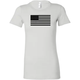 Black USA Flag Women's T-Shirt