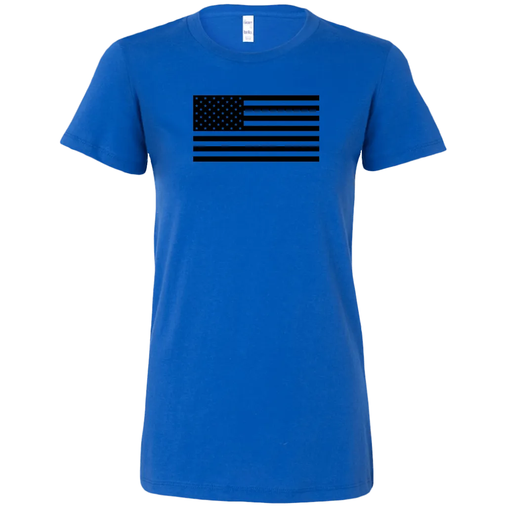 Black USA Flag Women's T-Shirt