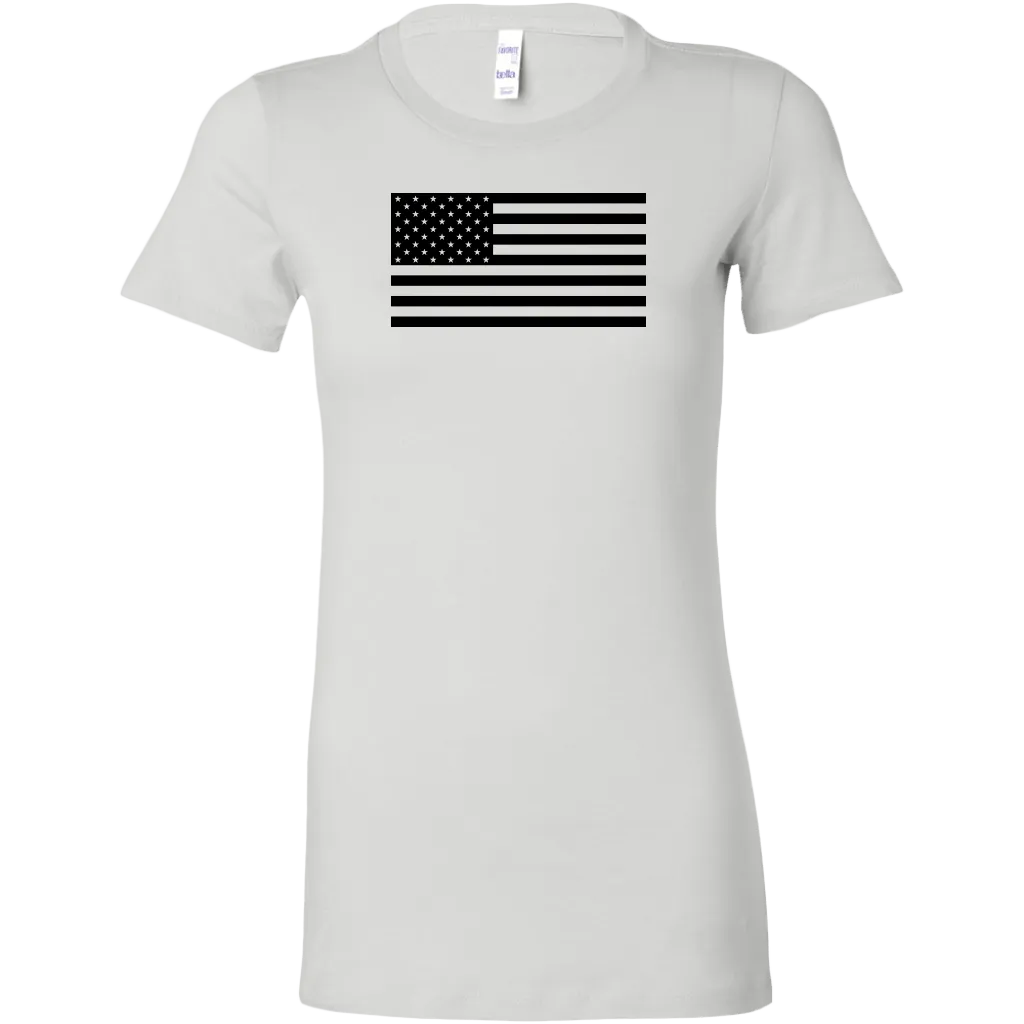 Black USA Flag Women's T-Shirt