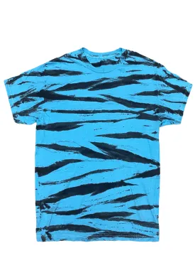 Carolina Blue Black Tiger Dye T-Shirt