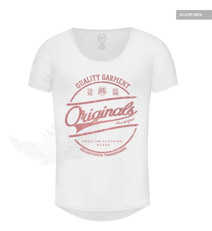 Casual Men's White T-shirt "Originals" RED MD890R