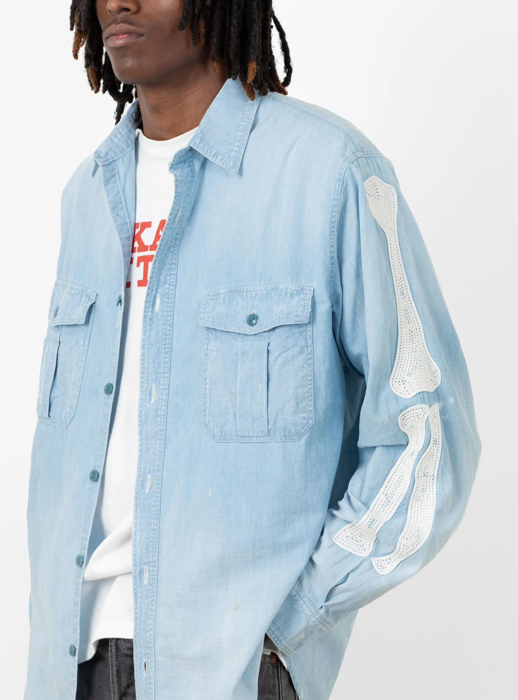 Chambray Work Shirt Sax