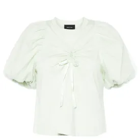 Cropped Ruched Bow T-Shirt