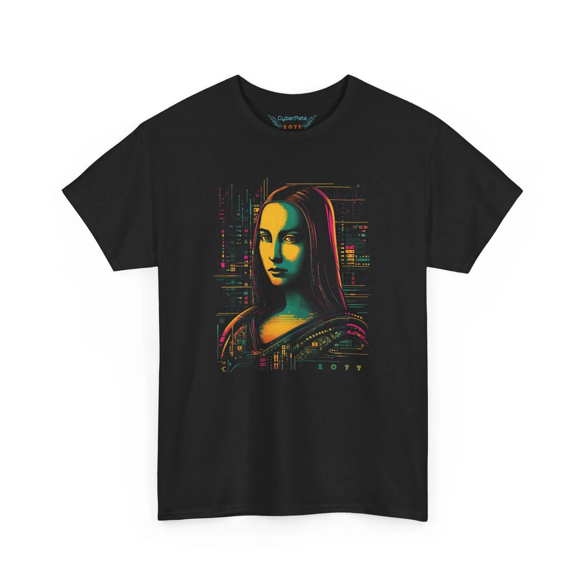 Cyberpunk Mona Lisa T-Shirt | T-Shirt für Kunstliebhaber und Cyberpunk Fans