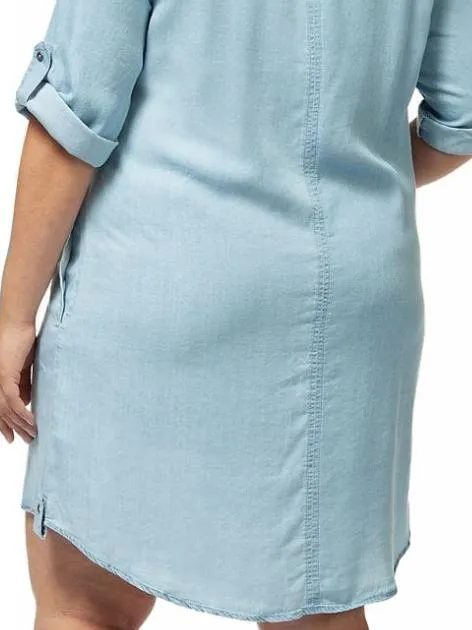 Denim Shirt Dress - Plus Sizes