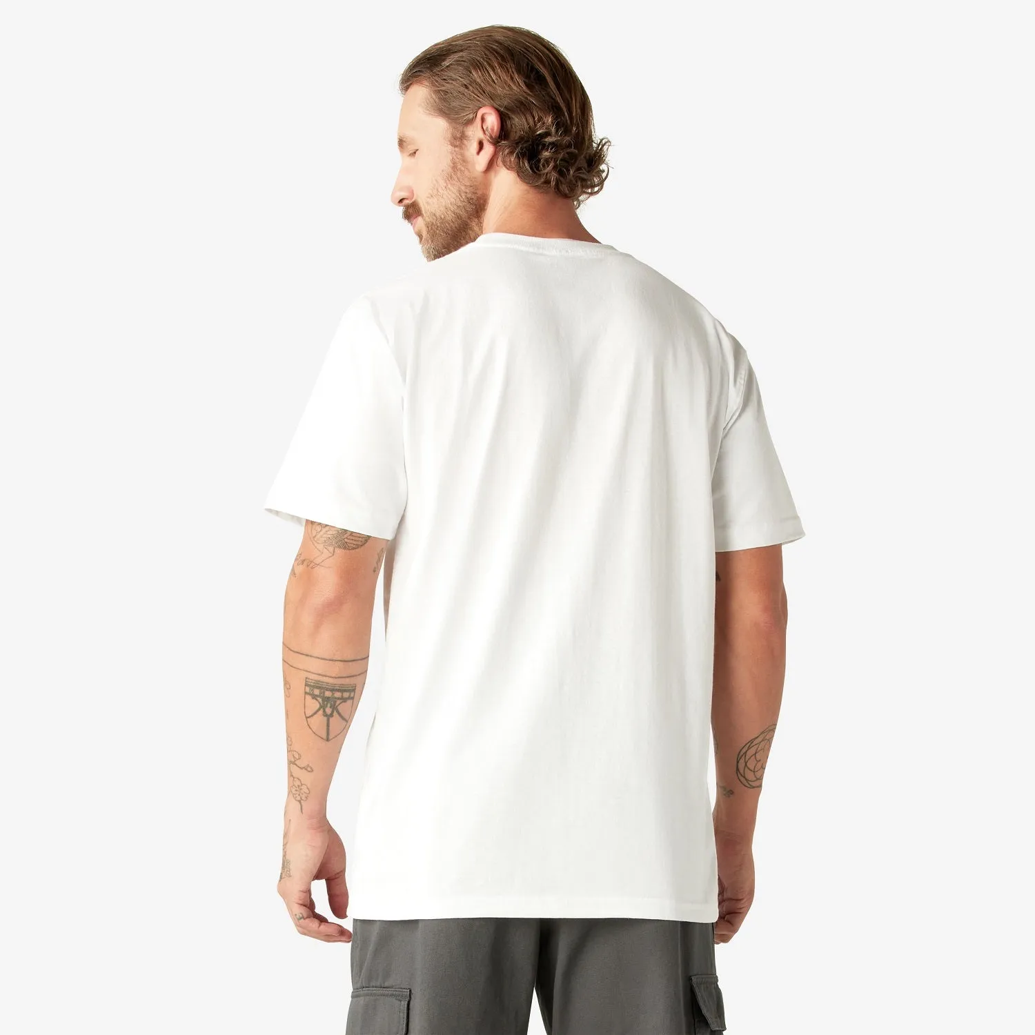 Dickies Men's Heavyweight Short Sleeve Pocket T-Shirt_White