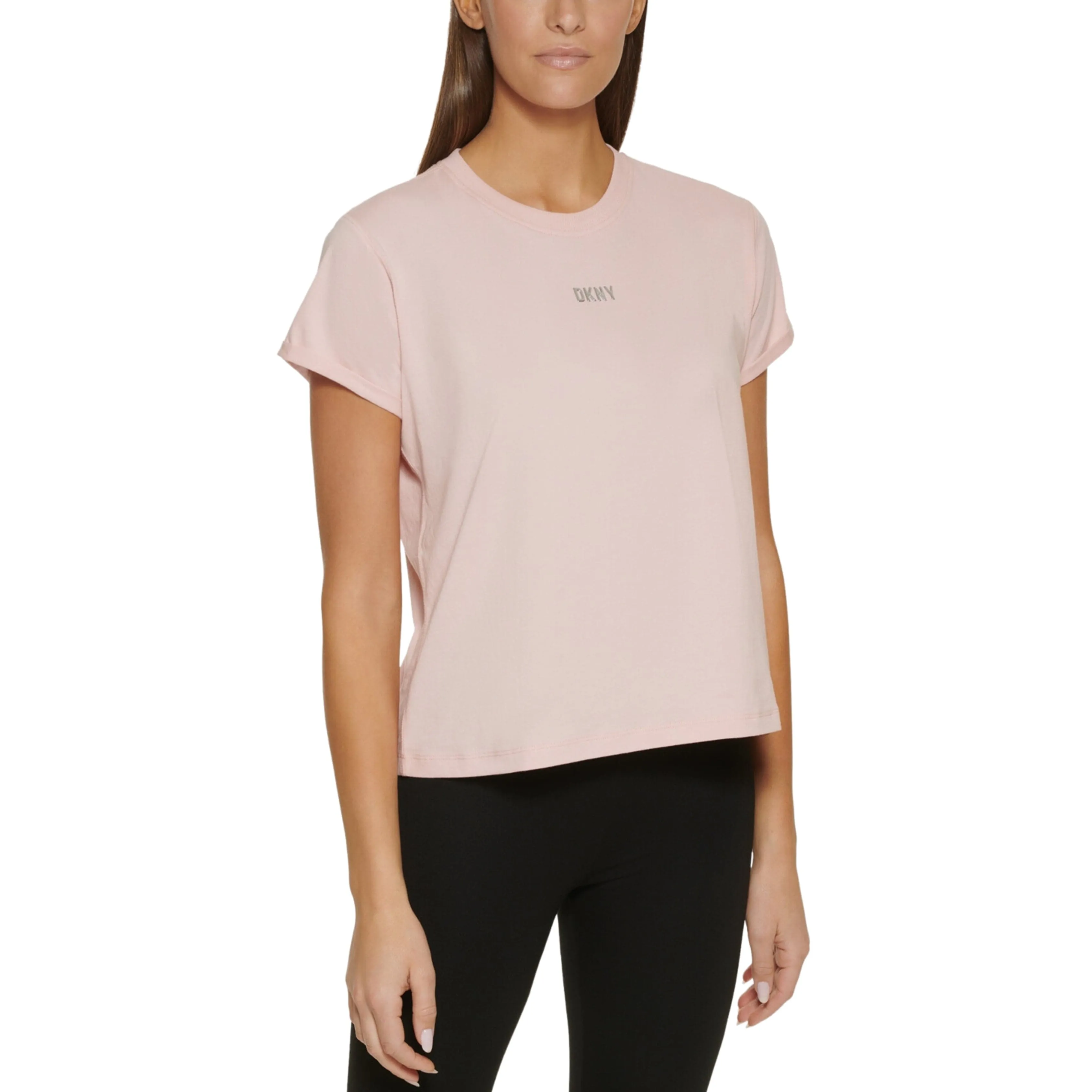 DKNY - Metallic Bubble Logo Knot Front T-Shirt