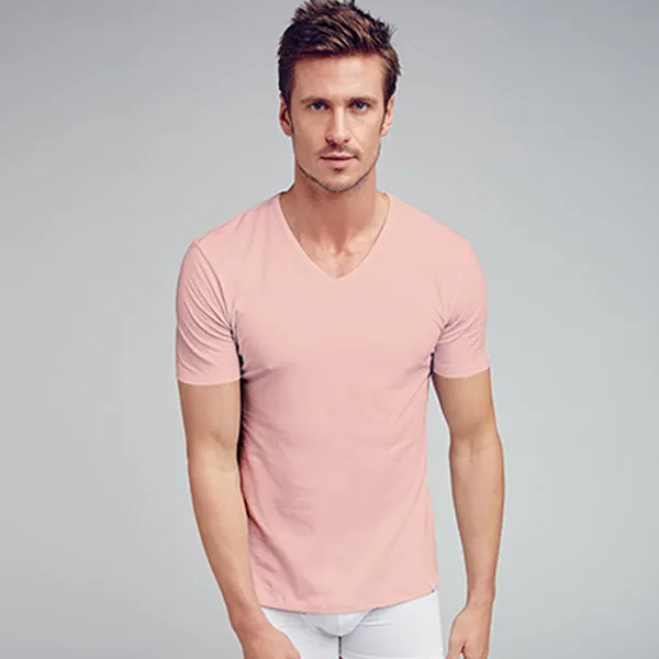 Elance Combed Cotton-Rich Cruiser V-Neck T-Shirt.