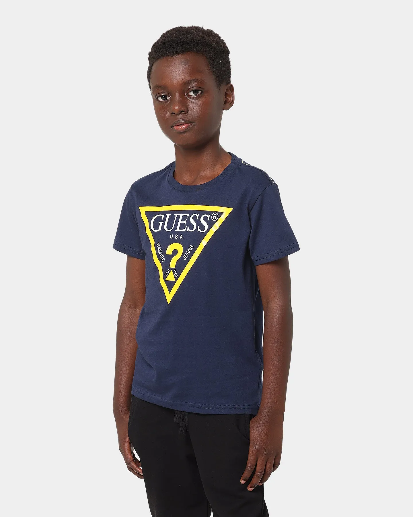 Guess Mainline Kid's Core Short Sleeve T-Shirt Deck Blue