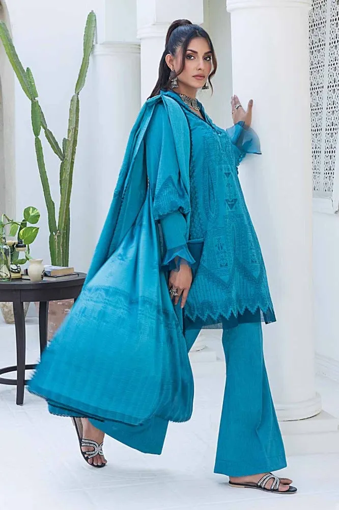 Gul Ahmed Summer Essential 2024 – 3PC Chambray Jacquard Suit MJ-42006