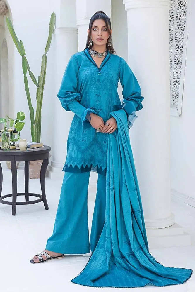 Gul Ahmed Summer Essential 2024 – 3PC Chambray Jacquard Suit MJ-42006