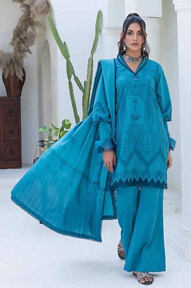 Gul Ahmed Summer Essential 2024 – 3PC Chambray Jacquard Suit MJ-42006