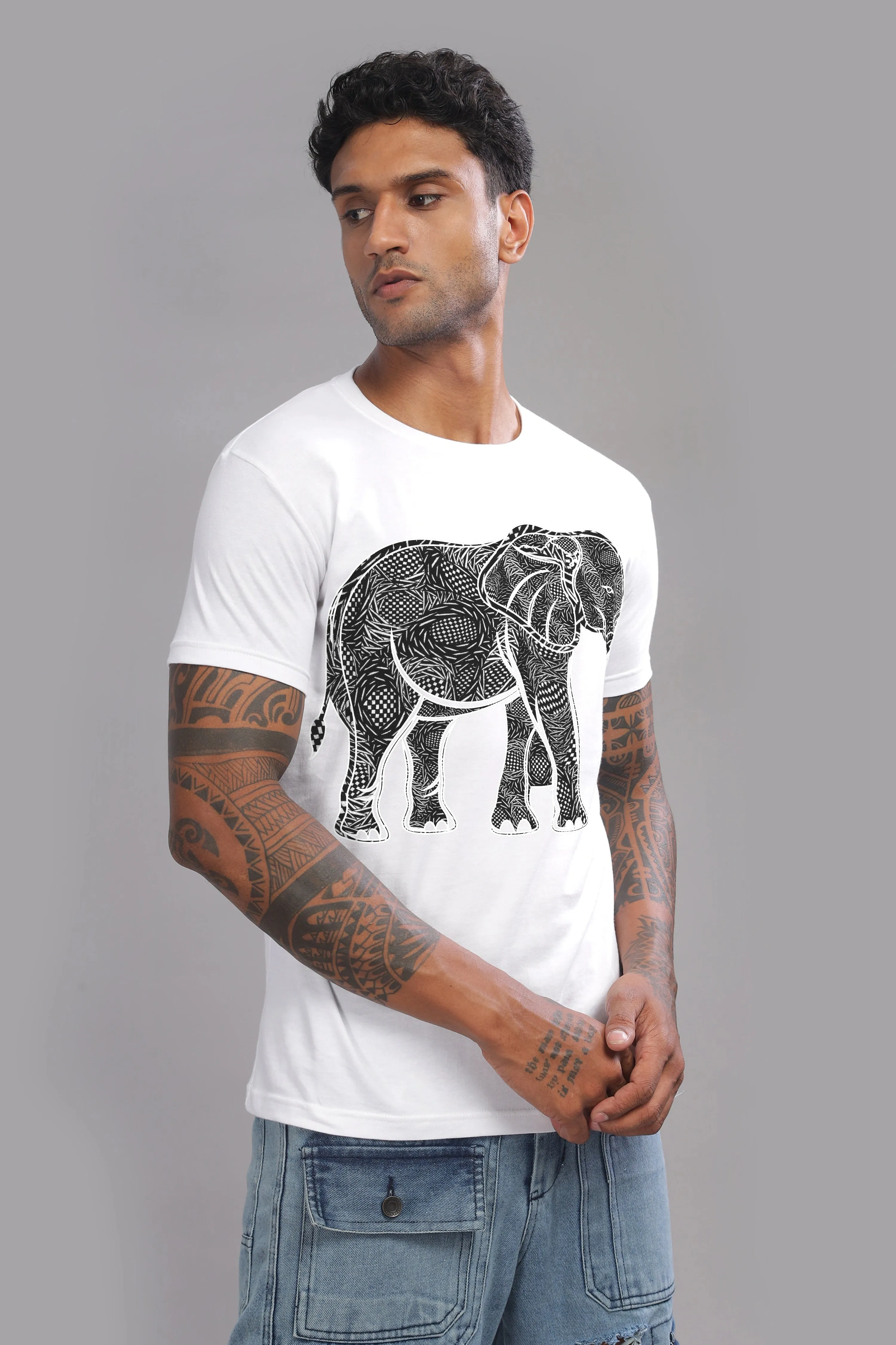 Ink Tusker Unisex T-Shirt - 100% Cotton Crewneck Half Sleeve