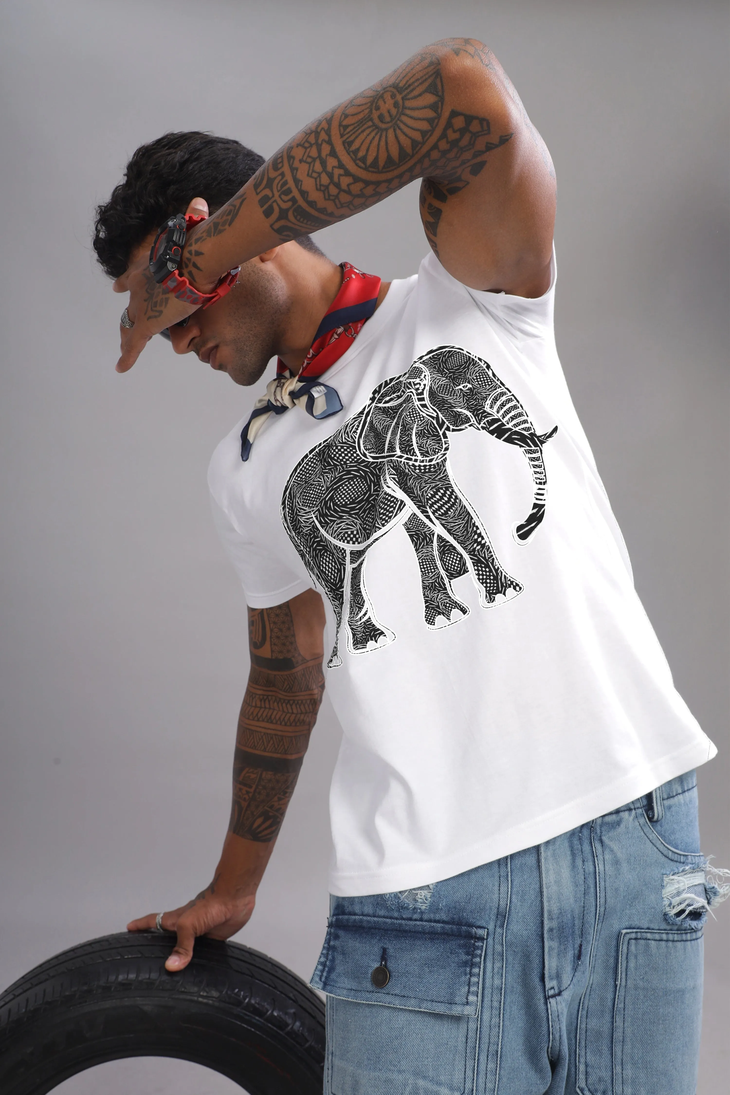 Ink Tusker Unisex T-Shirt - 100% Cotton Crewneck Half Sleeve