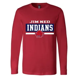 Jim Ned Indians - Simple Striped Long Sleeve T-Shirt