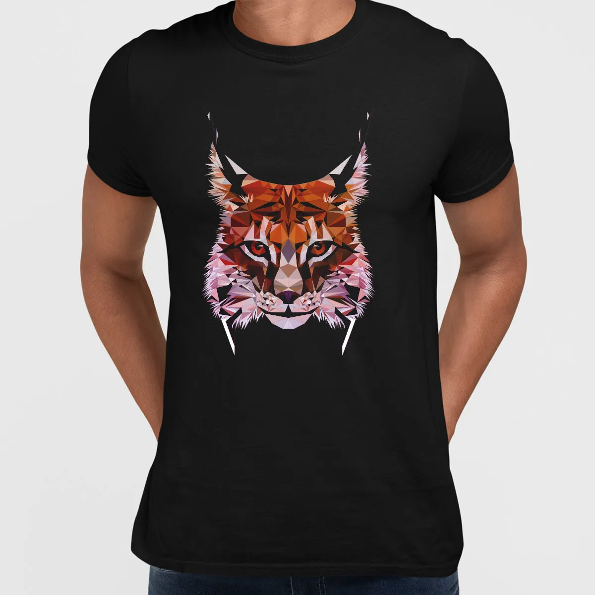 Low Poly Triangular Lynx Head Polygonal Trendy Style