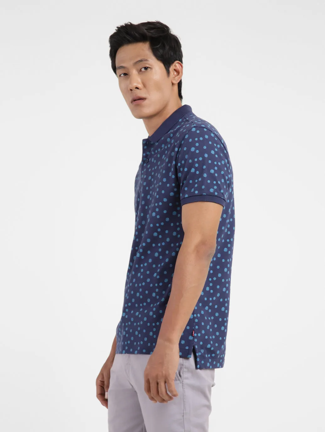 Men's Polka Dot Polo T-shirt