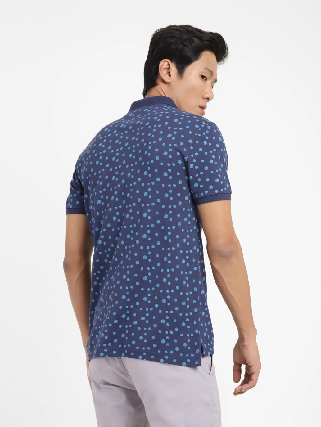 Men's Polka Dot Polo T-shirt