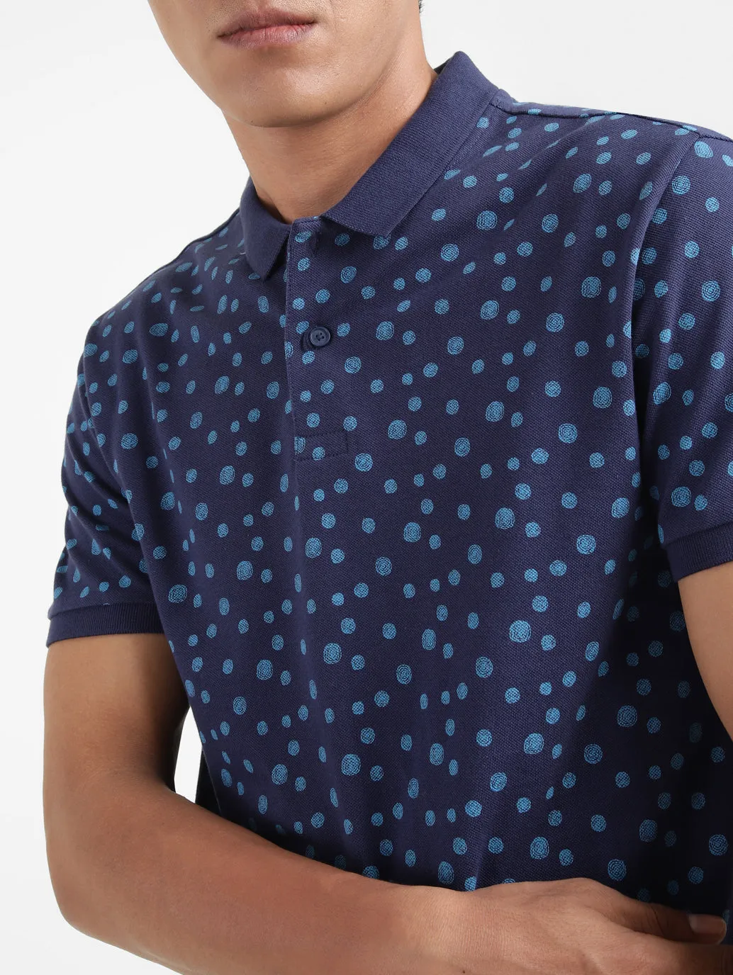 Men's Polka Dot Polo T-shirt