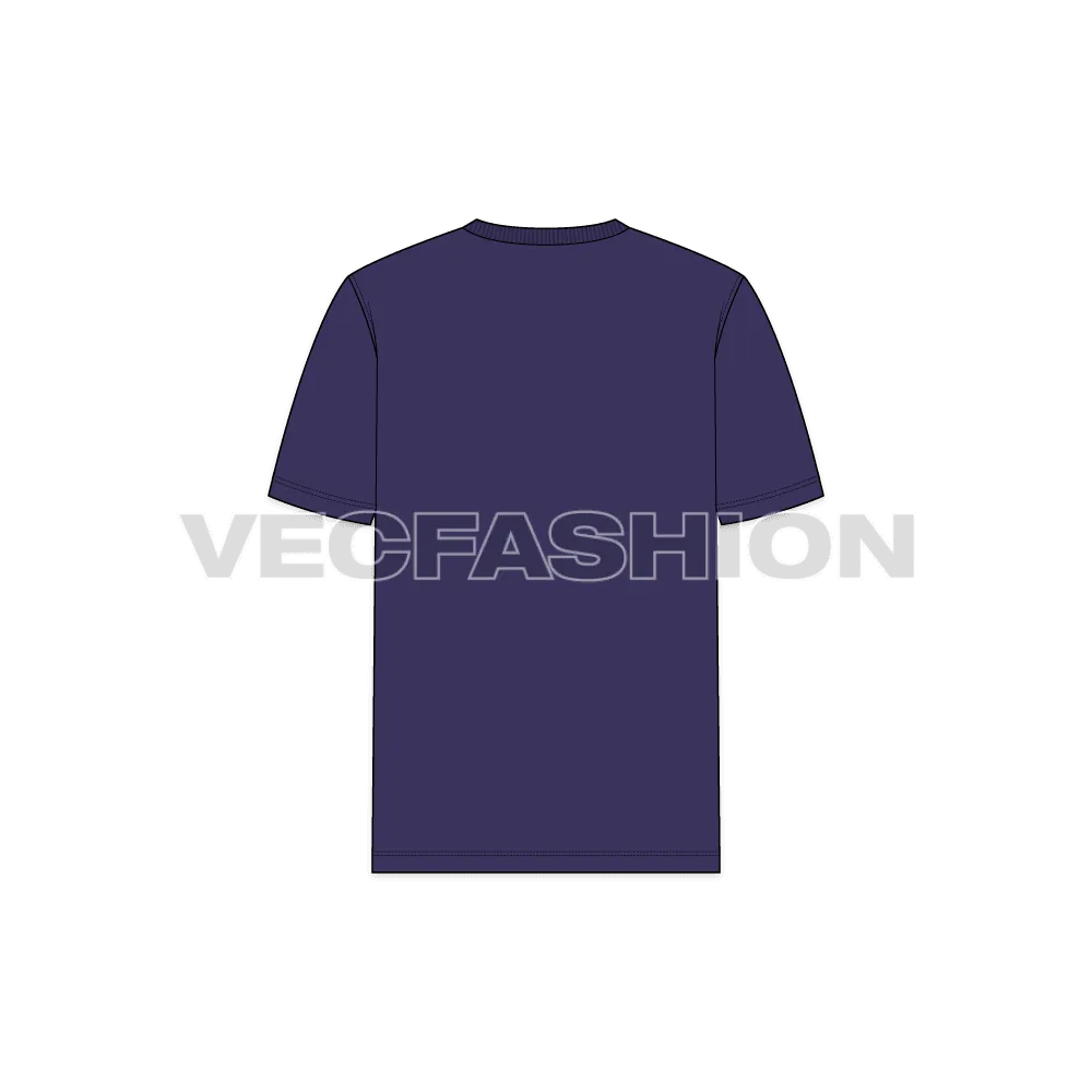 Mens Purple V Neck T-shirt