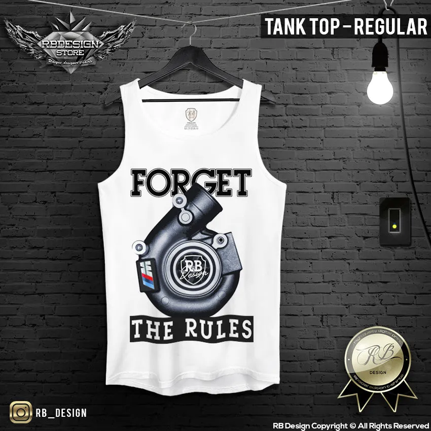 Men's Turbocharger T-shirt M Power Forget The Rules Tank Top MD632 B