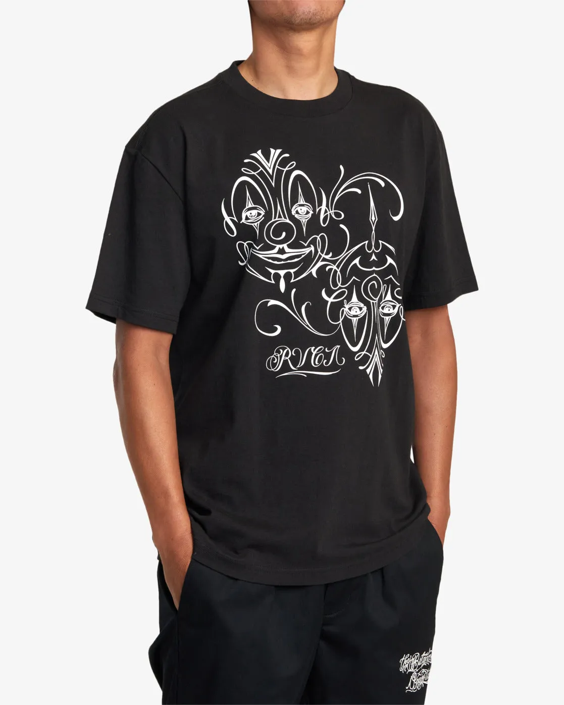 Mister Cartoon Balance Clowns Tee - Black