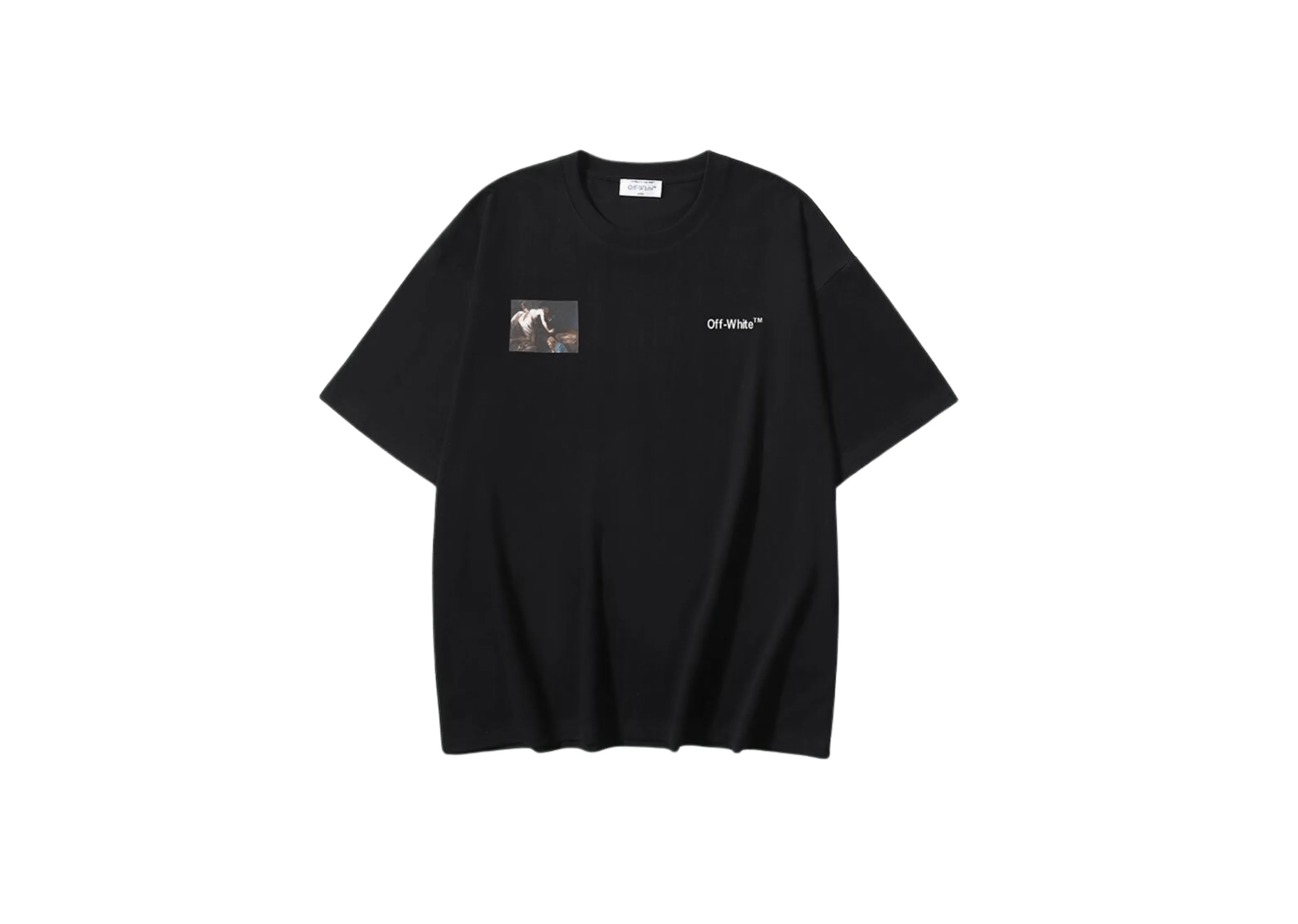 OFF-WHITE - PRINTED LOGO BLACK T-SHIRT