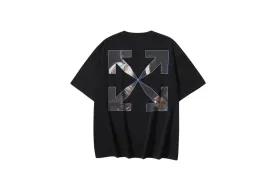 OFF-WHITE - PRINTED LOGO BLACK T-SHIRT