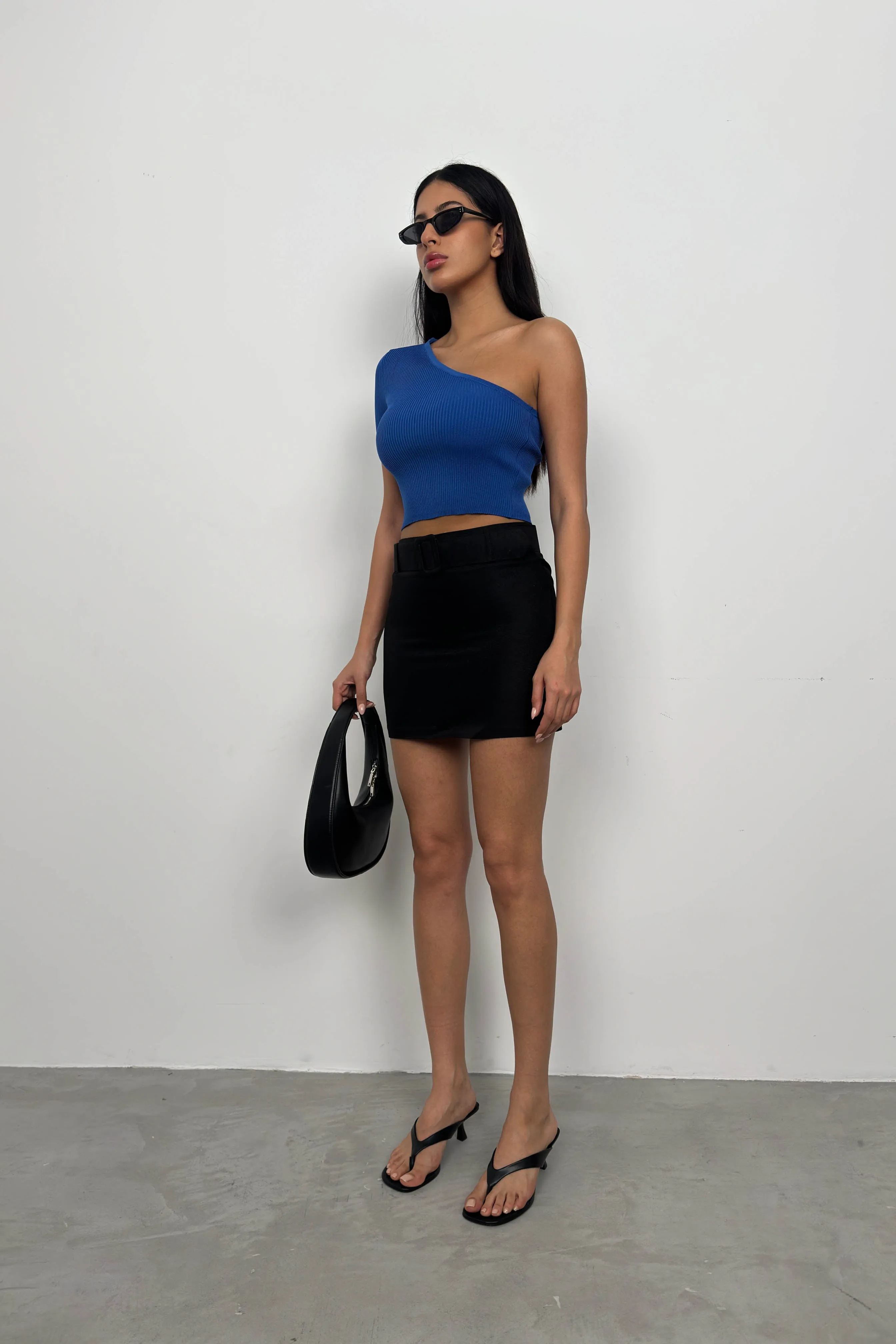 One Shoulder Crop T-Shirt