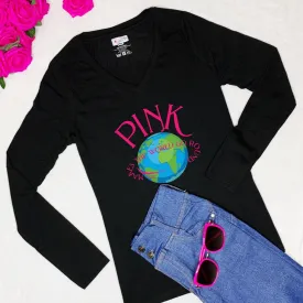 Pink World Long-Sleeve T-Shirt