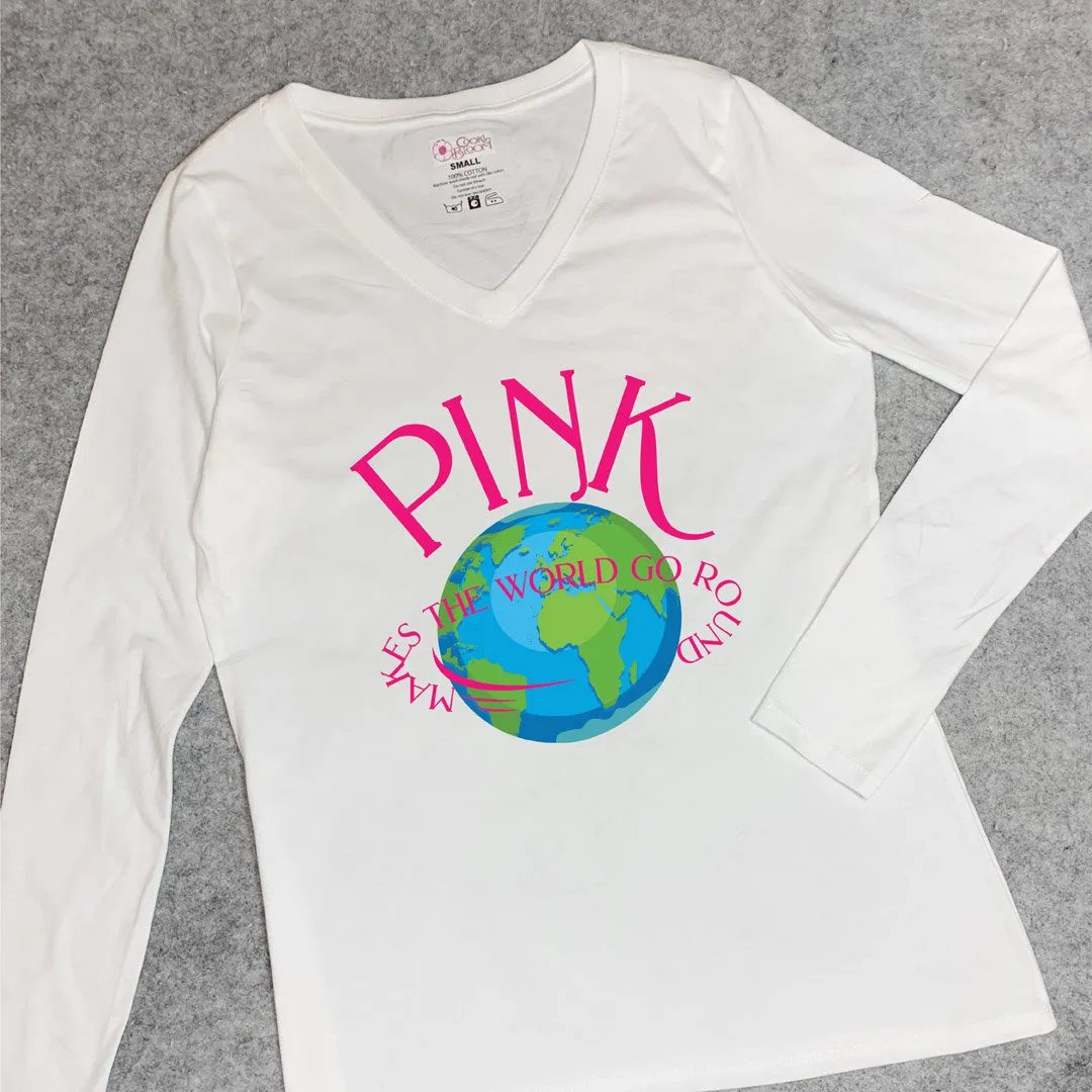 Pink World Long-Sleeve T-Shirt