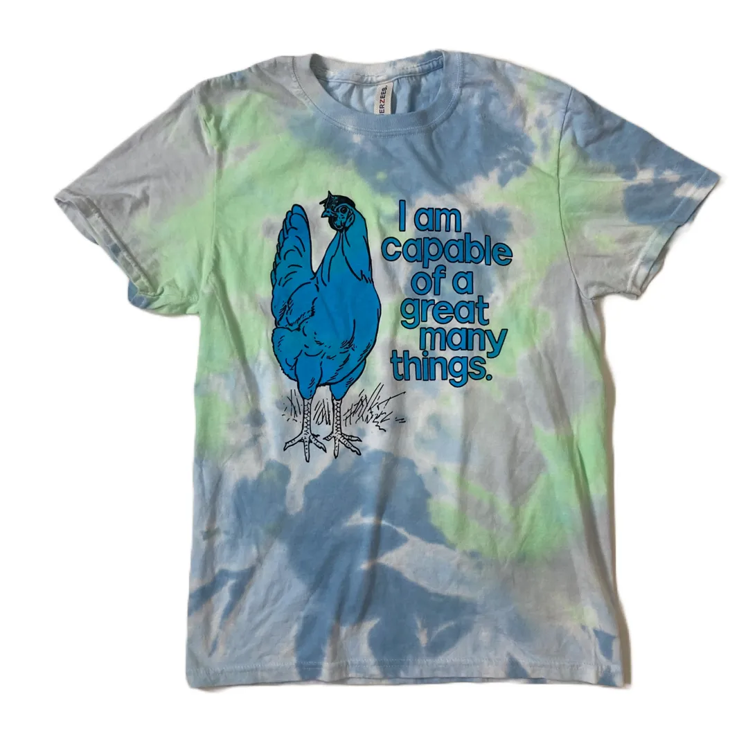 Positive Chicken Tie-Dye T-shirt - Blue Slushy Butter