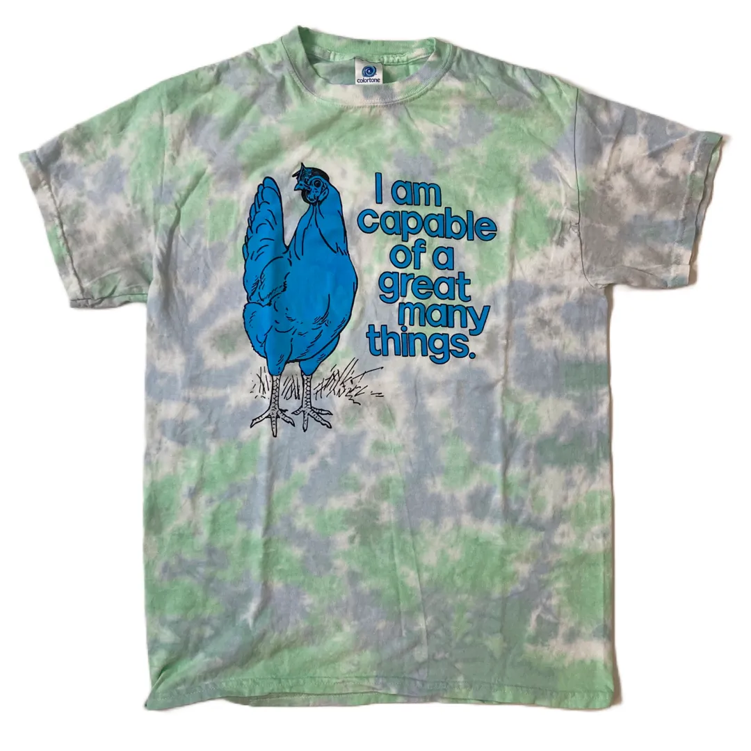 Positive Chicken Tie-Dye T-shirt - Blue Slushy