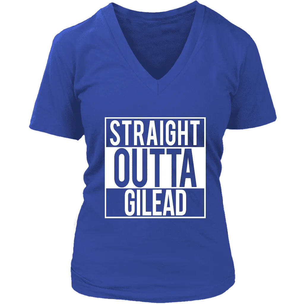 "Straight outta gilead" V-neck Tshirt