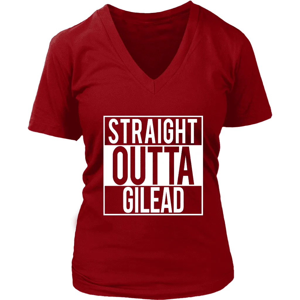 "Straight outta gilead" V-neck Tshirt