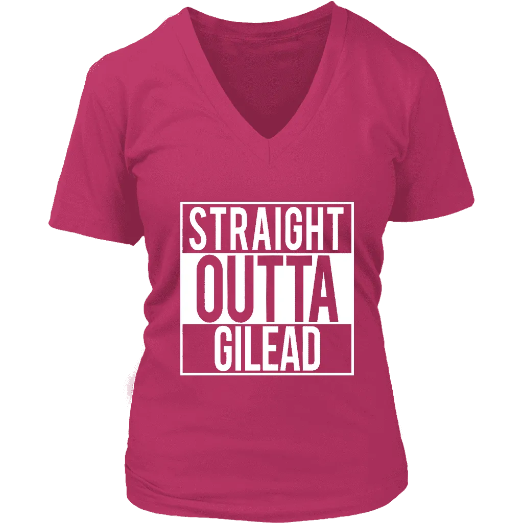 "Straight outta gilead" V-neck Tshirt